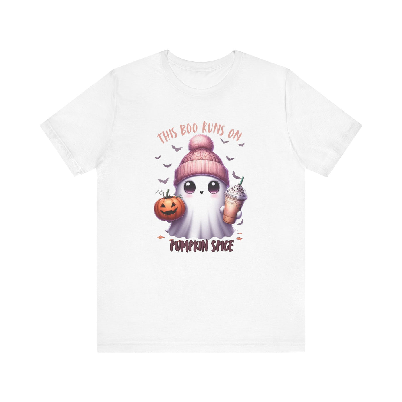 Cute Ghost Pumpkin Spice Tee, Halloween Shirt, Unisex Tee, Fall Fashion, Spooky Season Apparel
