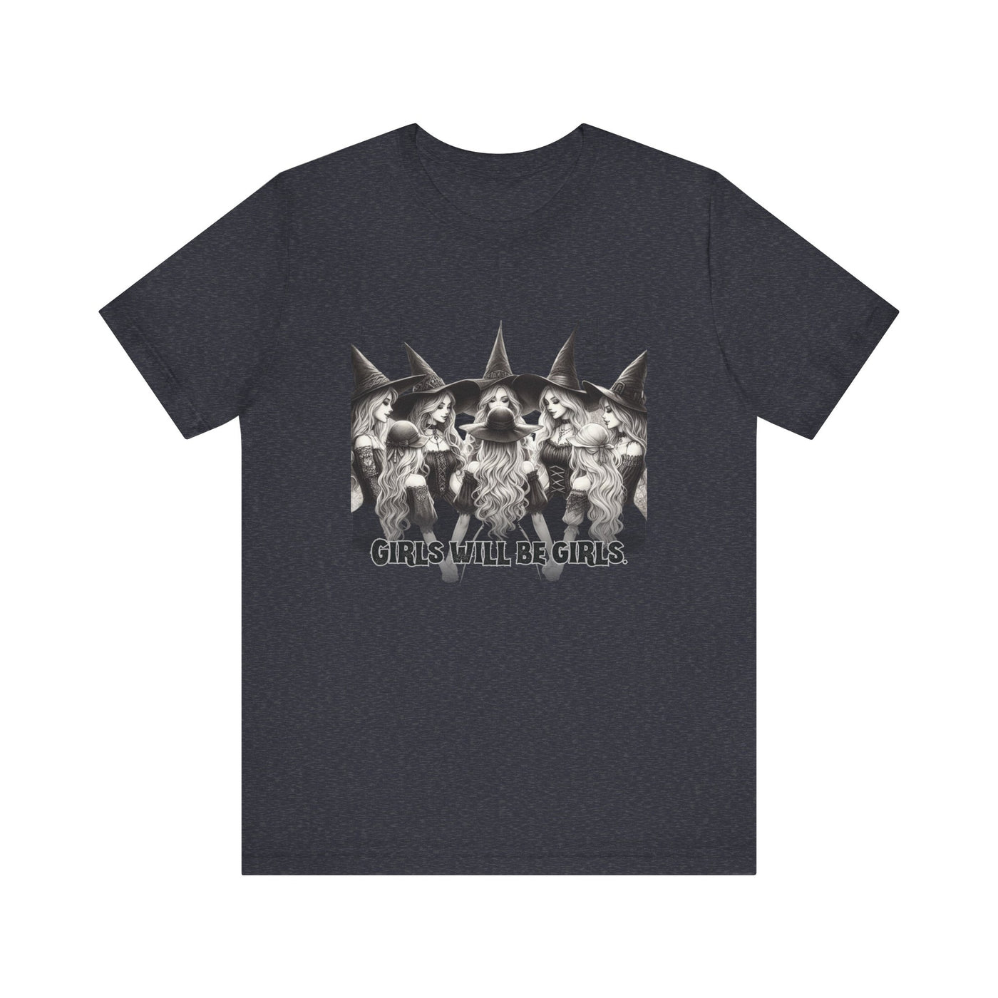 Girls Will Be Girls Graphic Tee, Unisex Casual Shirt, Witch T-Shirt, Halloween T-shirt, Gift