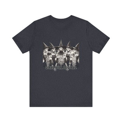 Girls Will Be Girls Graphic Tee, Unisex Casual Shirt, Witch T-Shirt, Halloween T-shirt, Gift