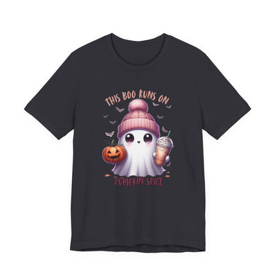 Cute Ghost Pumpkin Spice Tee, Halloween Shirt, Unisex Tee, Fall Fashion, Spooky Season Apparel