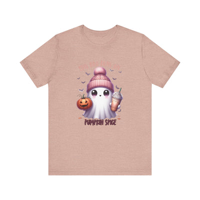 Cute Ghost Pumpkin Spice Tee, Halloween Shirt, Unisex Tee, Fall Fashion, Spooky Season Apparel
