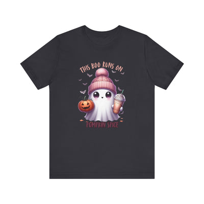 Cute Ghost Pumpkin Spice Tee, Halloween Shirt, Unisex Tee, Fall Fashion, Spooky Season Apparel