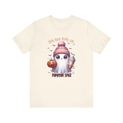 Cute Ghost Pumpkin Spice Tee, Halloween Shirt, Unisex Tee, Fall Fashion, Spooky Season Apparel