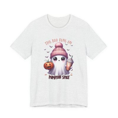 Cute Ghost Pumpkin Spice Tee, Halloween Shirt, Unisex Tee, Fall Fashion, Spooky Season Apparel